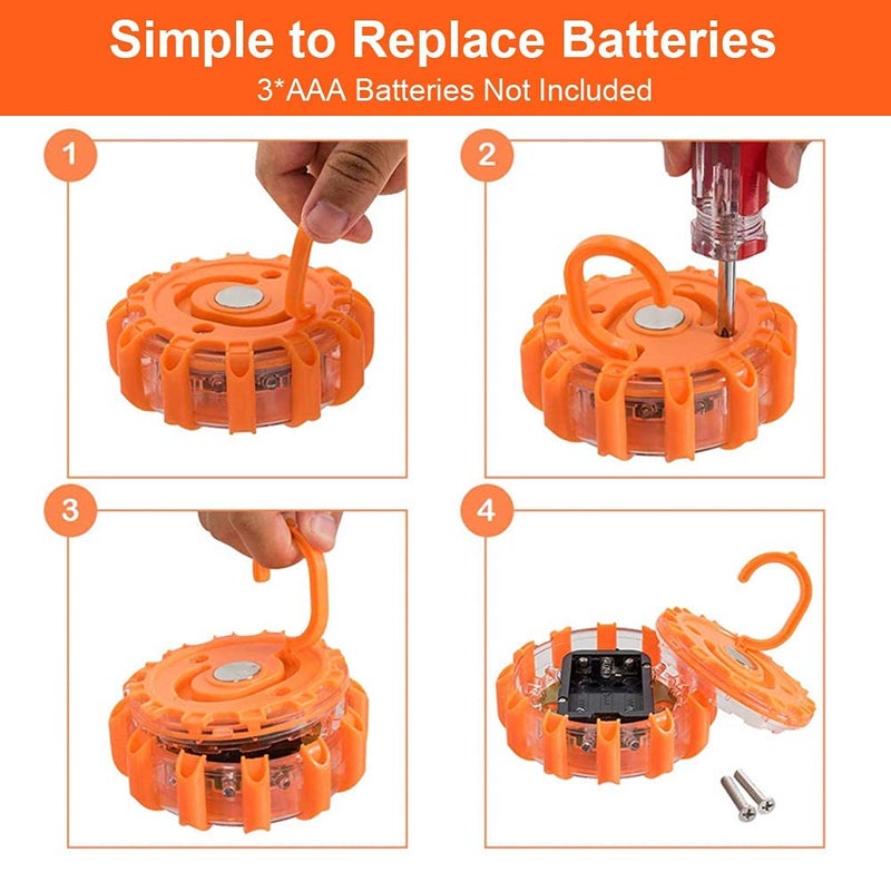 PACETAP Car Roadside Emergency Kit, Essential Auto Safety Road Side Assistance Tool Kit with LED Road Flare, Jumper Cables, Towing Rope, Triangle and More Winter Vehicle Accessories - Image 2